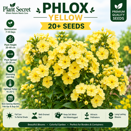Phlox Yellow 20+ Seeds