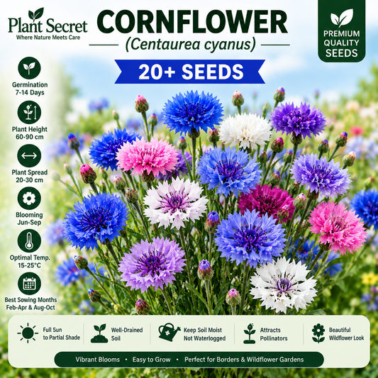 Cornflower (cantaurea cyanus)  20+ Seeds