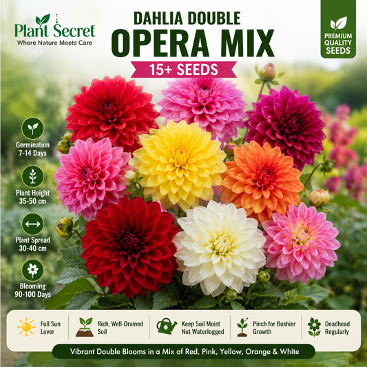 Dahlia double Opera Mix  15+ Seeds