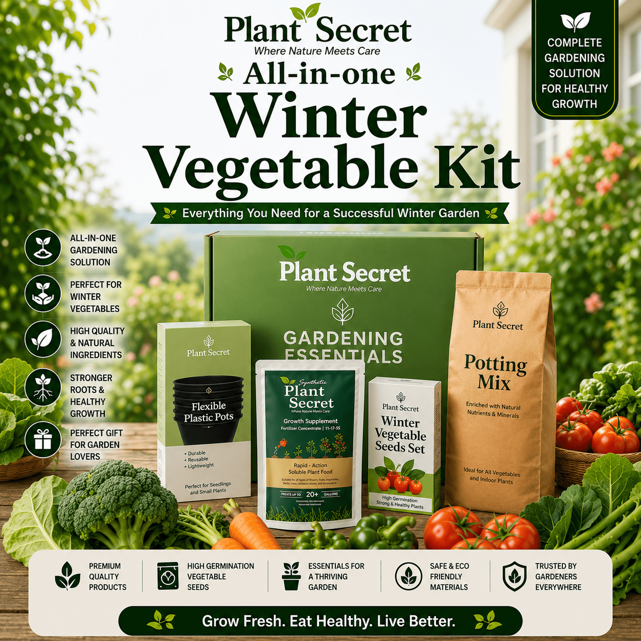 Plant Secret Vegetable Gardening Kit