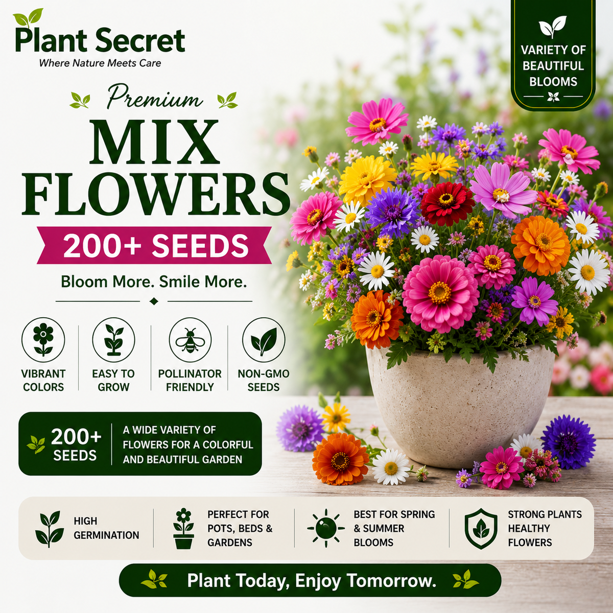 Mix Flowers 200+ Seeds
