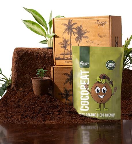 Premium Organic Coco Peat for Gardening (800 Grams)