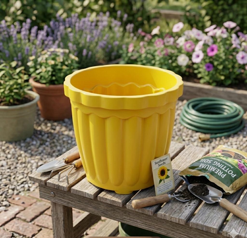 Plastic Plant Pot Premium Indoor & Outdoor Gardening Pot Multicolors