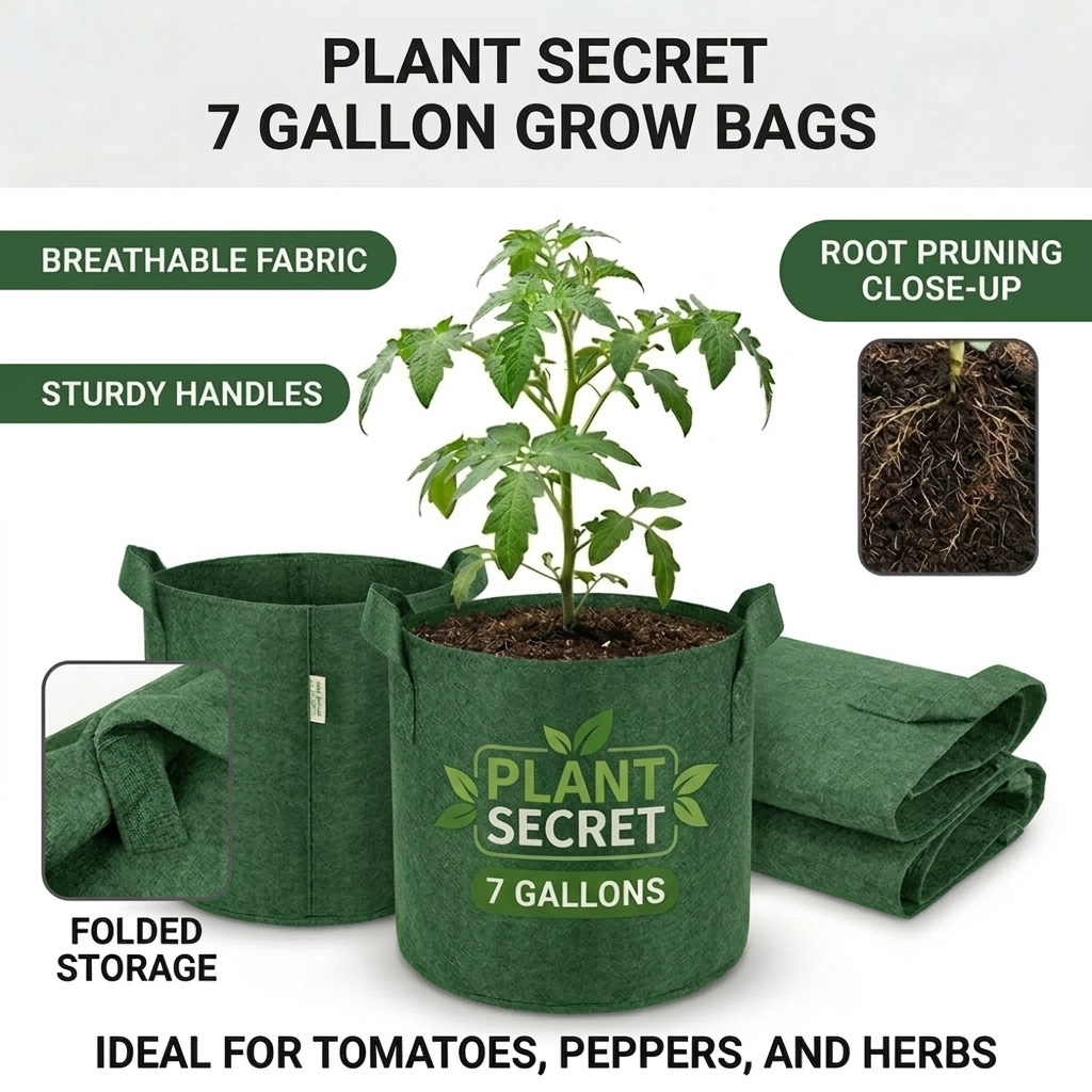 Plant Secret Premium Grow Bags ( 7 Gallons)